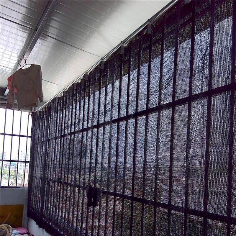 黑色阳台遮阳帘防晒隔热神器防雨帘遮阳布隐私遮挡遮阳网遮光