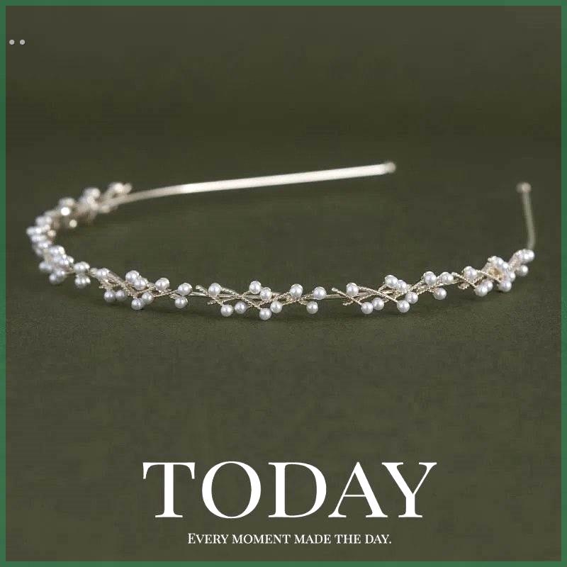 温柔仙女珍珠发箍 森系百搭头箍 简约细款外出头窟饰品超仙发卡子