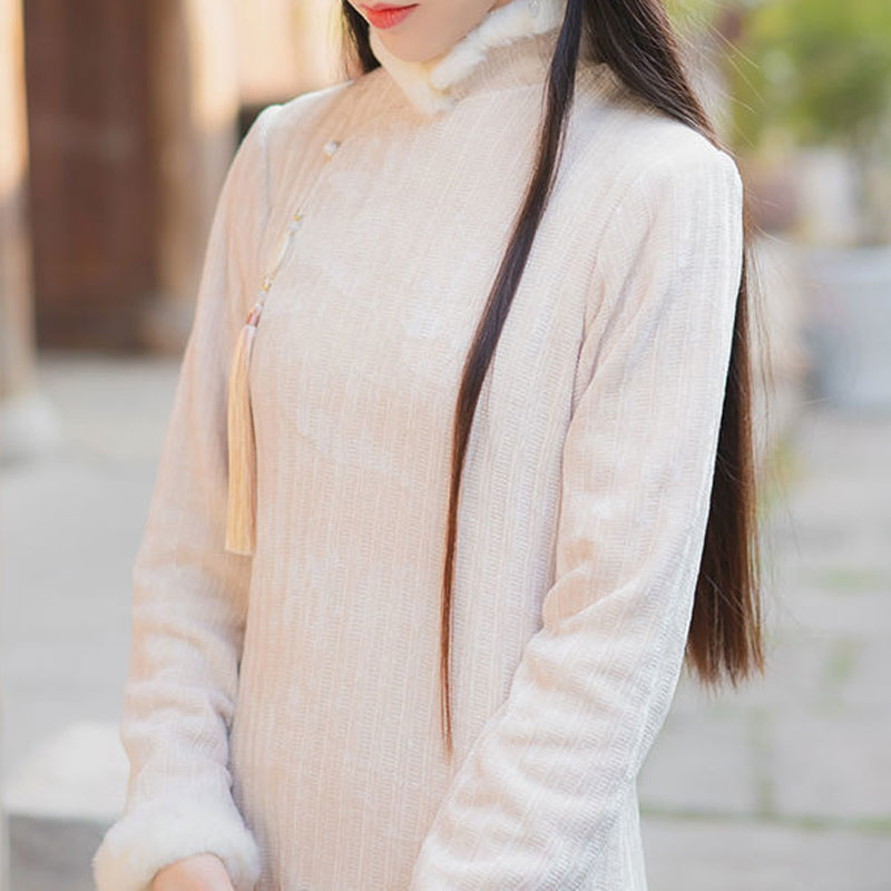 2021年冬季连衣裙复古旗袍