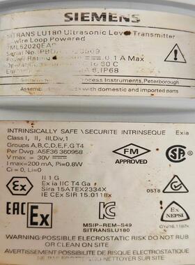 维修检查销售西门子7ML52020EA0超声波液位计，两询价