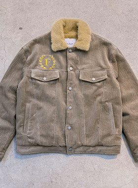 profound foundation支线 经典麦穗标 复古灯芯绒加厚座山雕外套