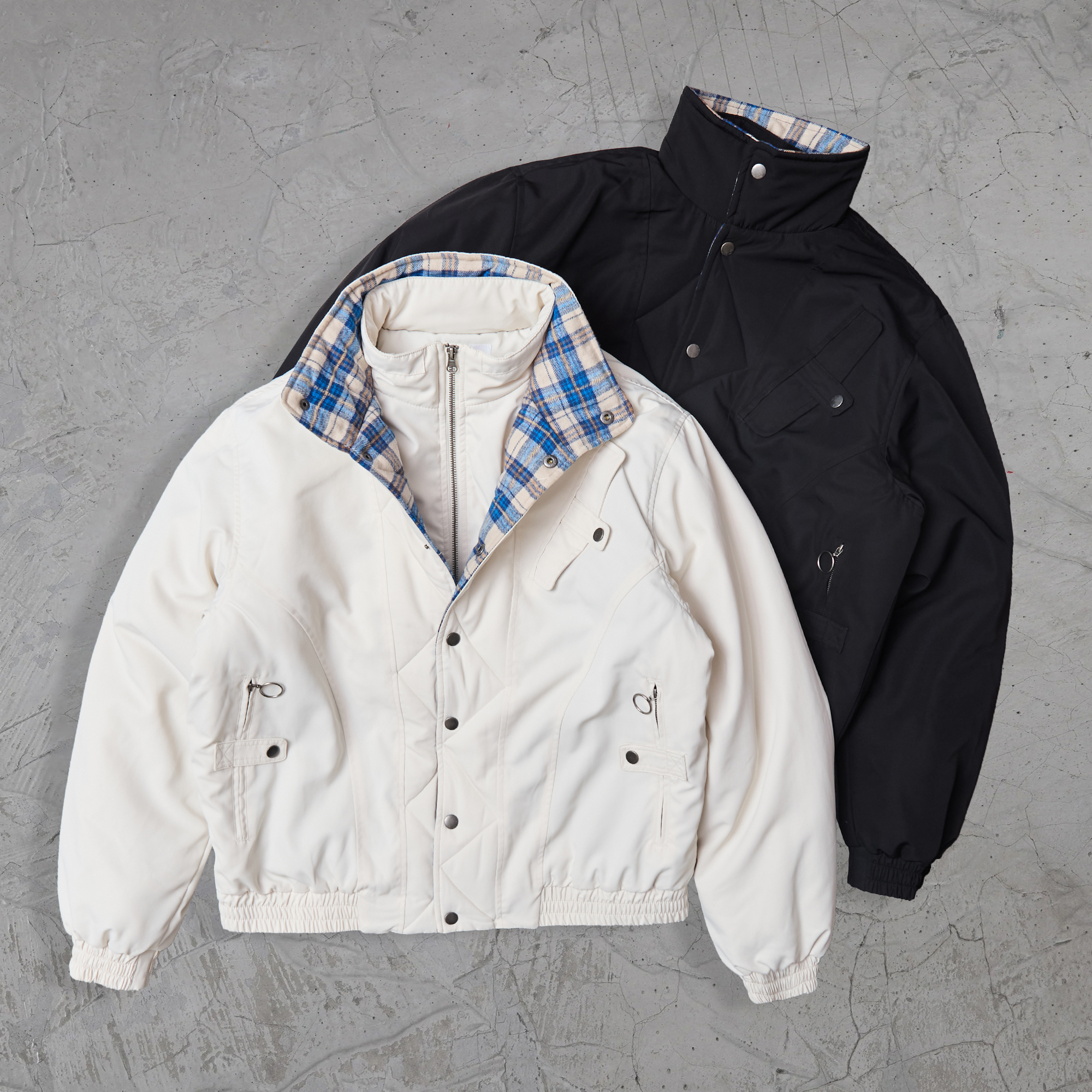 纽约潮牌Profound Foundation支线 复古风假两件结构棉服外套