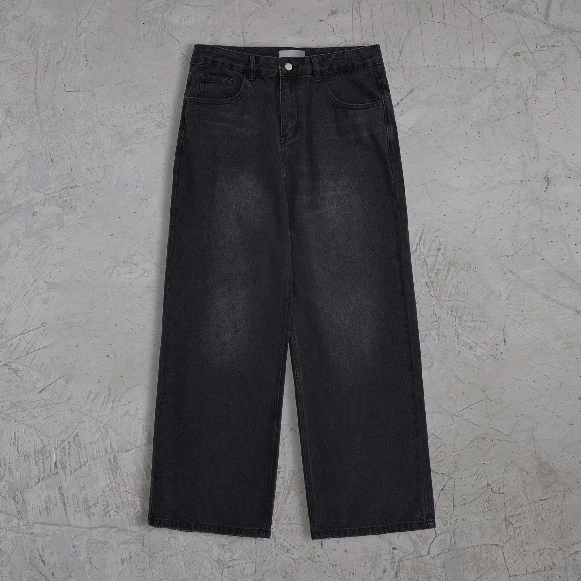 Profound Foundation支线 经典洗水做旧宽松阔腿BAGGY牛仔裤