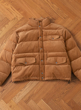 纽约潮牌Profound Permanence系列 复古灯芯绒简约棉服外套