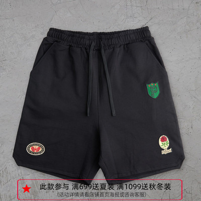 纽约潮牌Profound Foundation支线 玫瑰蝴蝶徽章休闲卫裤棉短裤