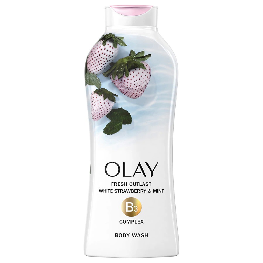 2027-06 美国Olay沐浴露白草莓加薄荷味650ml 3401300090