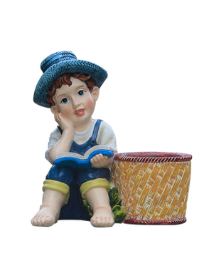 花盆卡通人物别墅阳台园林景观