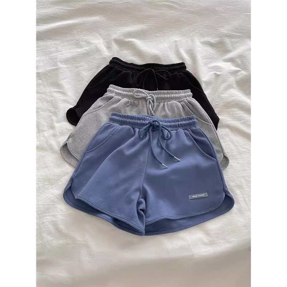 外贸韩范休闲运动短裤女夏季宽松外穿跑步舒适居家睡裤瑜伽热裤子