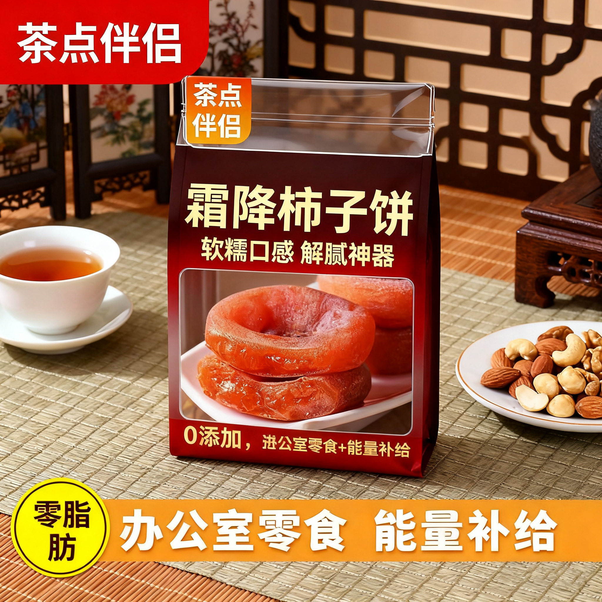 柿子饼霜降柿饼农家流心圆柿子独立包装非陕西富平柿饼官方旗舰店