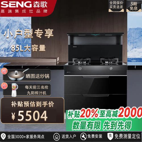 森歌集成灶小户型800尺寸消毒柜