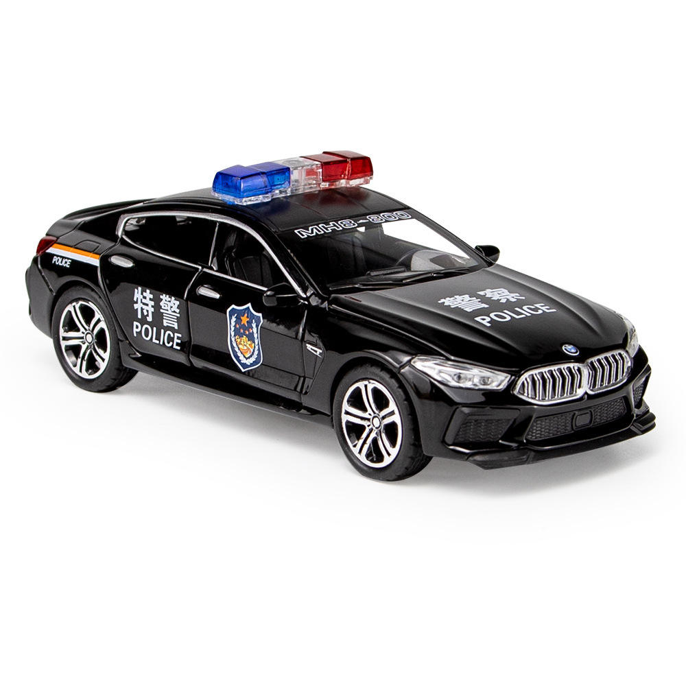 新款 仿真1:32M8警车合金声光车模型儿童饰品摆件汽车玩具