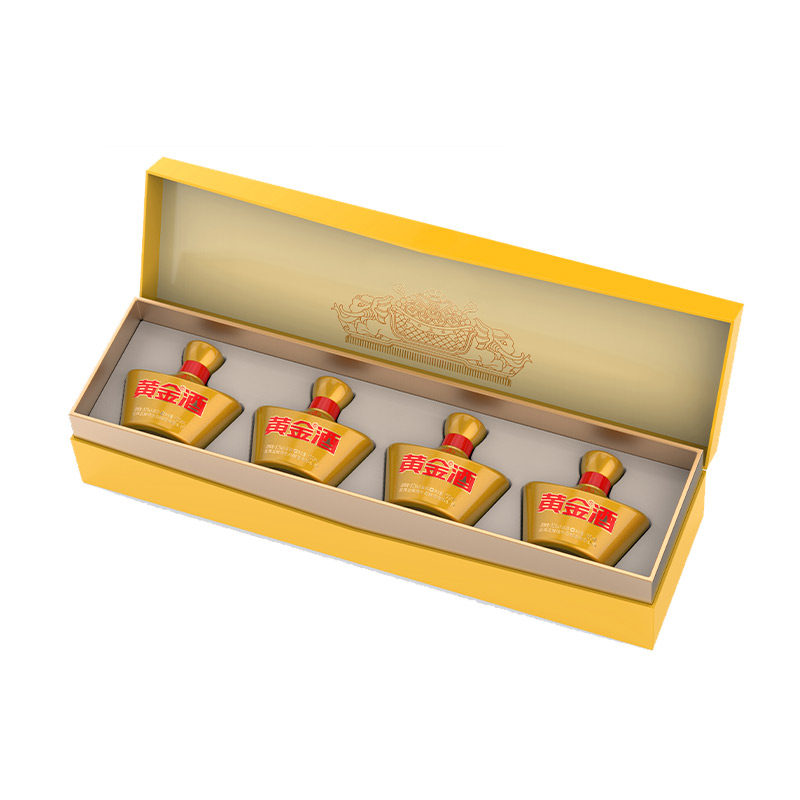 黄金酒52度小元宝礼盒100ml*4瓶