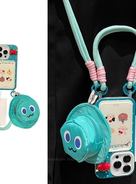 可爱趣味动物适用三星s24ultra手机壳s23+/s21fe卡包a03core表情耳机包a14/a16斜挎a25高级感a35小众a52女a54