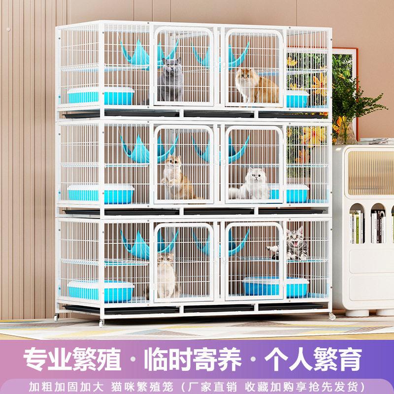 繁殖笼猫笼鸽子笼室内养殖笼宠物店猫咖舍寄养笼多层带隔断小型犬