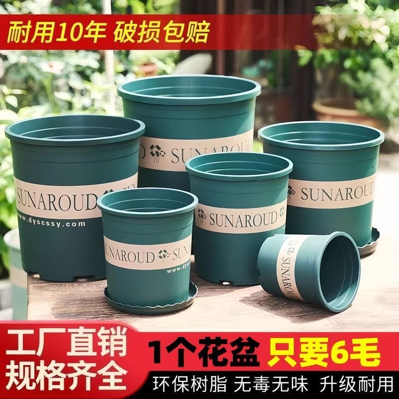 小花盆家用塑料加厚阳台盆景多肉加仑盆小绿萝盆栽月季草莓