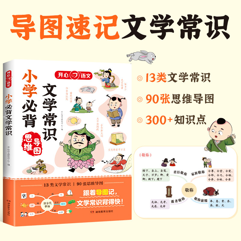 开心 小学生必背文学文化常识2026版漫画必背语文基础知识积累大全1-6年级中国古现代文学常识大集结思维导图版文学常识全国通用版