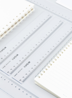 晨光透明办公直尺ARL96004绘图测量30CM学生用20CM尺子简约刻度尺