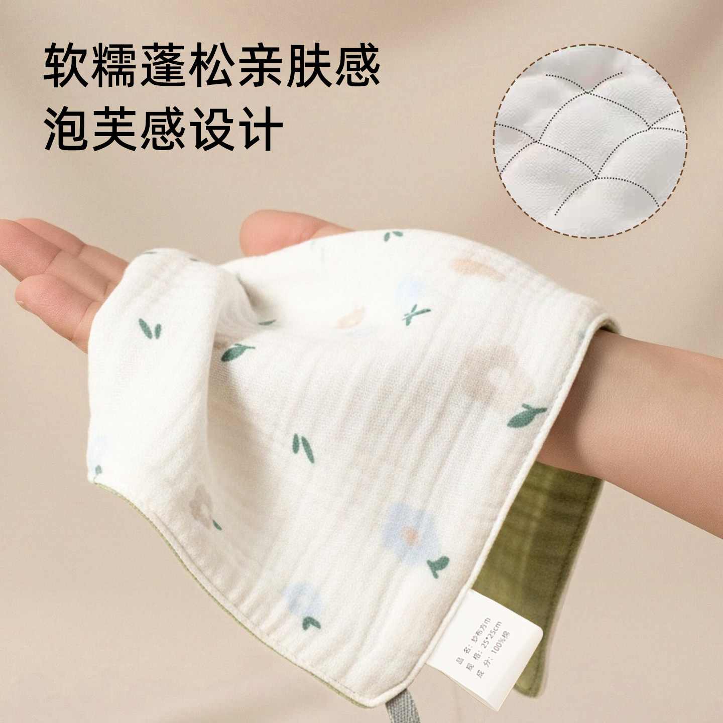 新生婴儿童口水巾纯棉纱布小方巾A类超软吸水洗脸洗澡手帕拍嗝巾