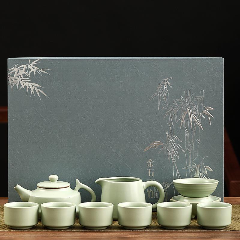 陶瓷工厂哥窑汝窑功夫茶具套装商务公司活动送人送客户礼品礼盒装