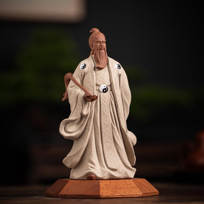 张三丰摆件道家祖师陶瓷历史人物雕像功夫太极桌面装饰工艺品道士