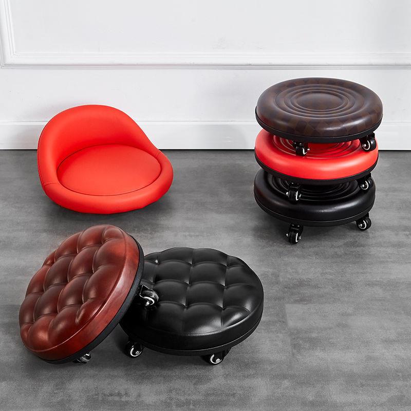 带轮小凳子家用滑轮矮凳美缝擦地小板凳沙发凳简约创意儿童学步登