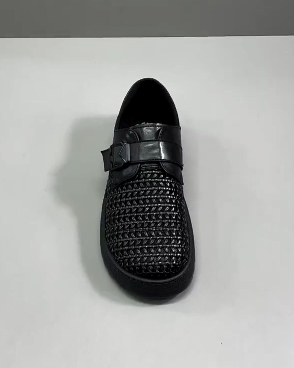 6811121新品男士纯皮编织凉鞋休闲舒适男拖鞋品质时尚百搭酷商务