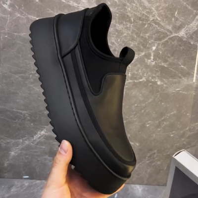 2258-7欧洲站冬春季新款磨砂皮鞋男士韩版一脚蹬舒适平底乐福鞋