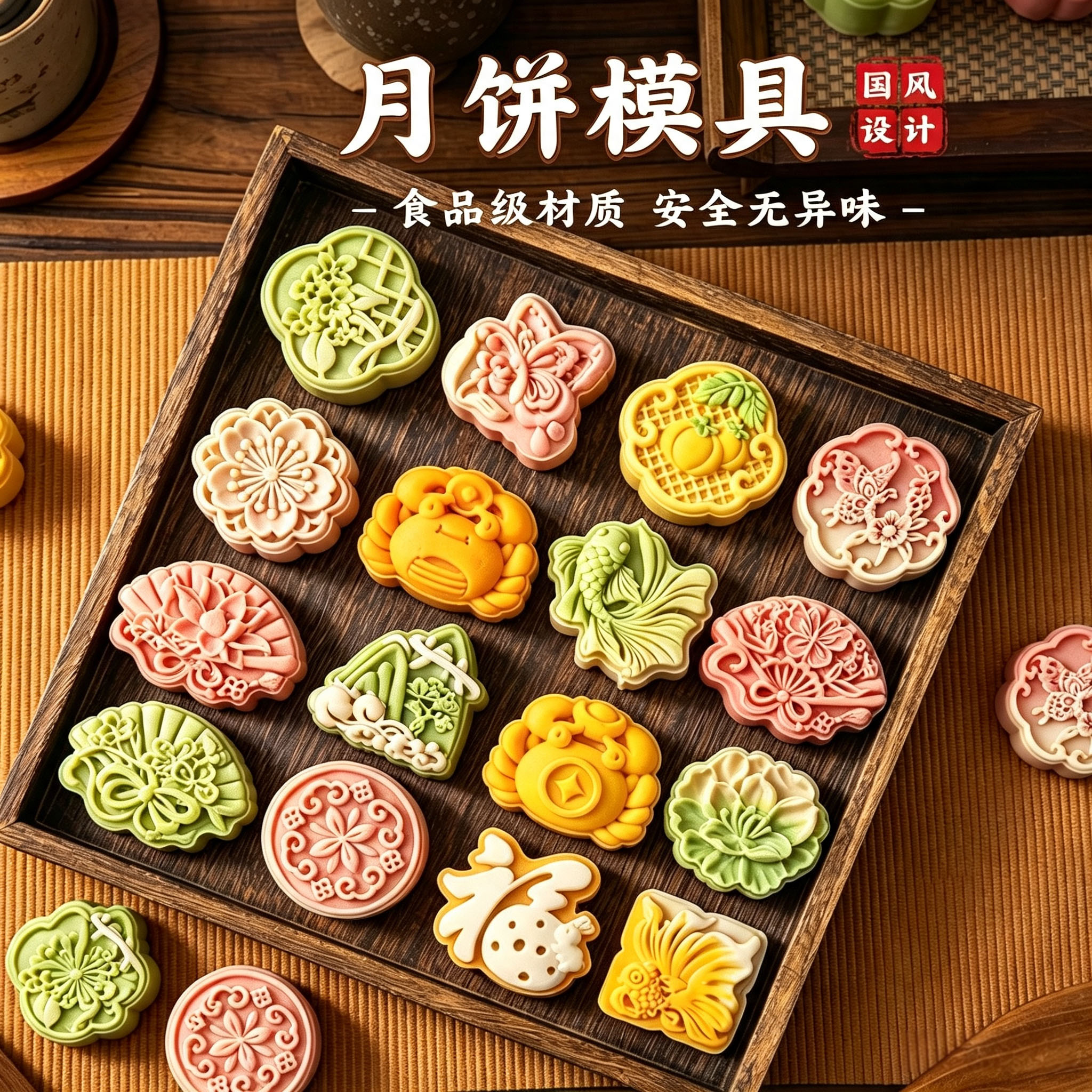 2026新款食品级月饼模具75克50g手压式家用冰皮流心广式月饼压花