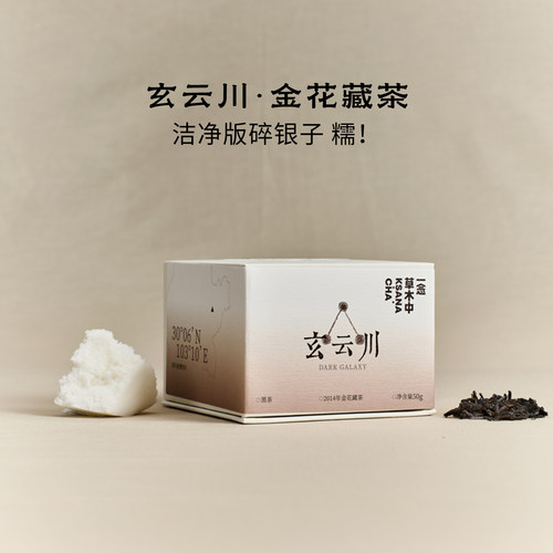 一念草木中玄云川2014年特级雅安金花藏茶糯香黑茶类川茶发酵茶叶
