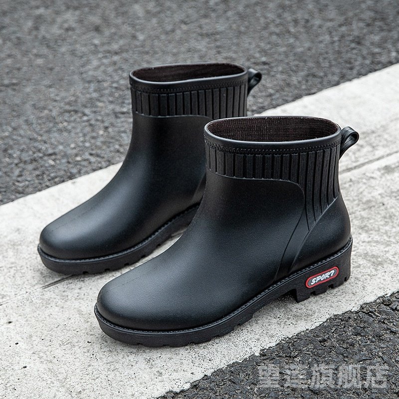 时尚雨鞋女短筒雨靴欧美洗车水靴
