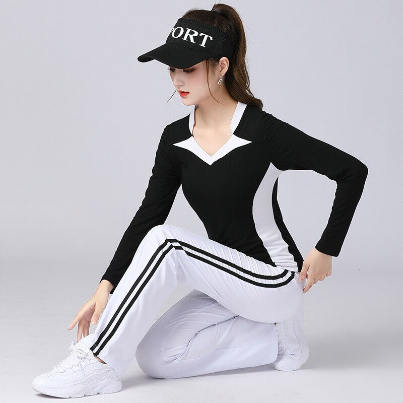 恋流广场舞服装新款套装健身服套装运动舞蹈形体服春秋新款休闲服