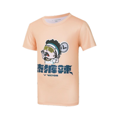 2025新VICTOR胜利儿童羽毛球服运动短袖青少年T恤运动服速干透气