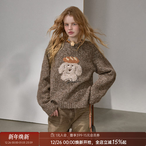 DIDDIMODA卡通套头毛衣+针织开衫