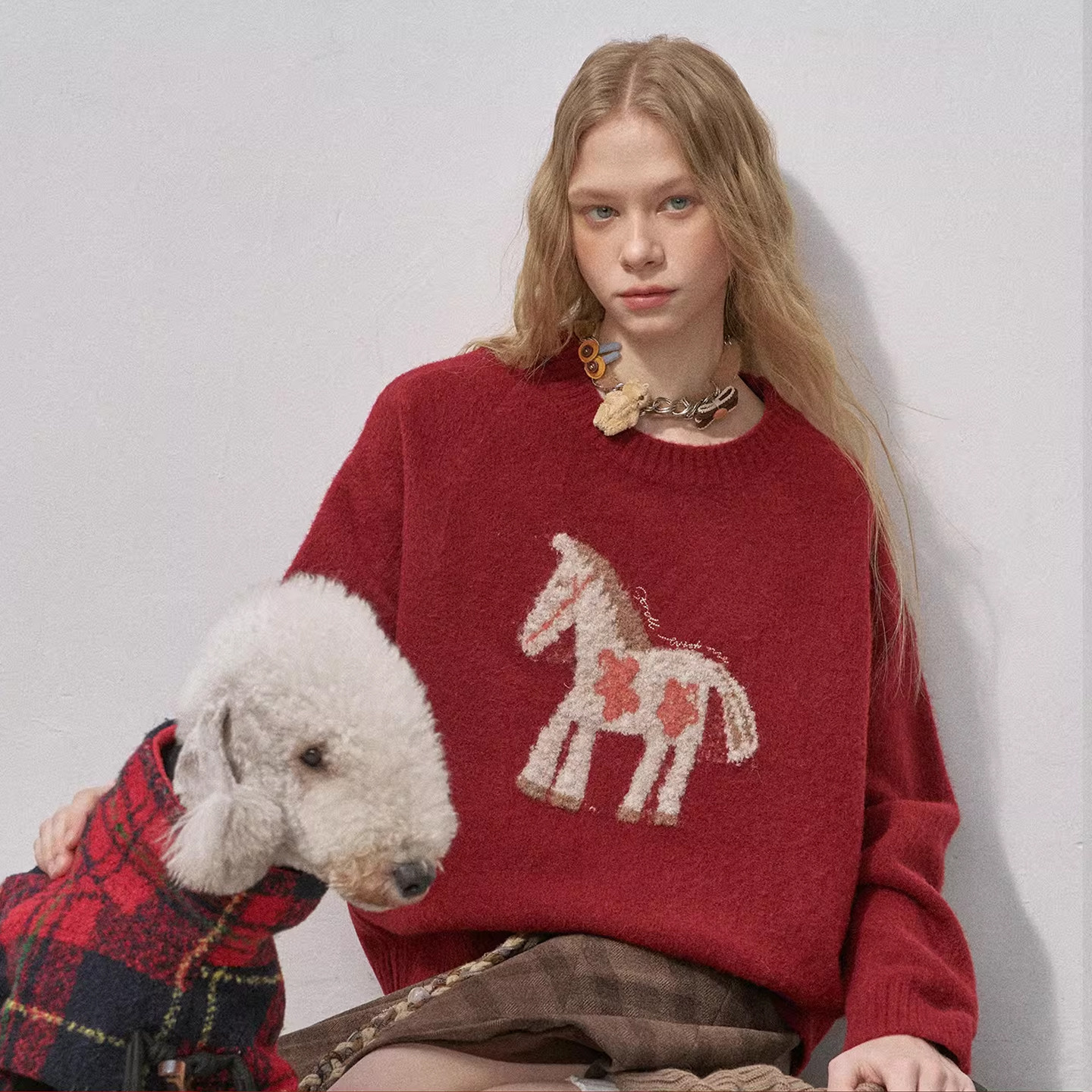 【李佳琦直播间】DIDDIMODA小马毛衣/小猫毛衣/牛仔裤