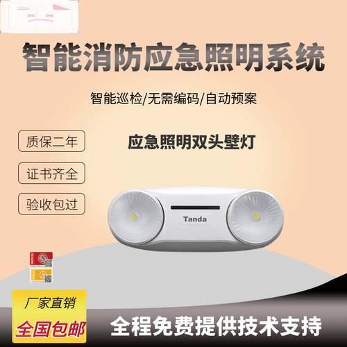 泰和安双头壁挂智能疏散应急灯