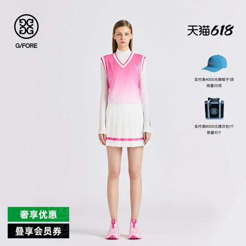 G/FORE吉福官方秋冬女士高尔夫服装V NECK VEST背心