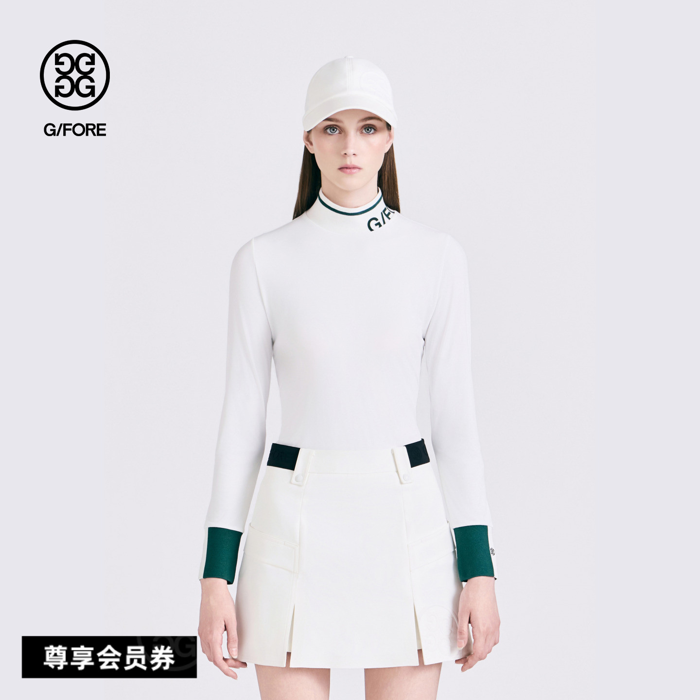 G/FORE吉福官方早秋新品女士高尔夫服装BASELAYER半高领打底T恤衫图片