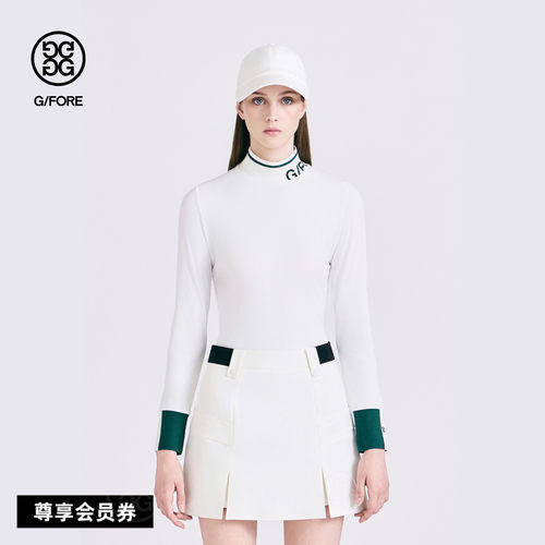 G/FORE吉福官方早秋新品女士高尔夫服装BASELAYER半高领打底T恤衫