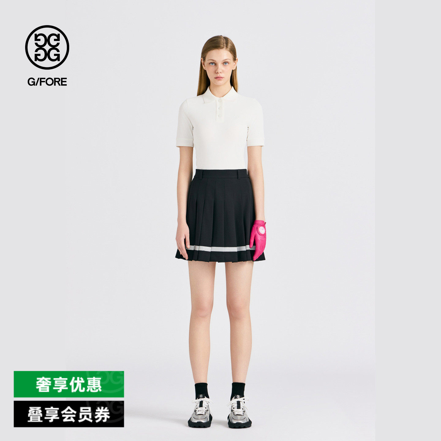 G/FORE吉福官方秋冬女士高尔夫服装ESSENTIAL 短袖POLO衫