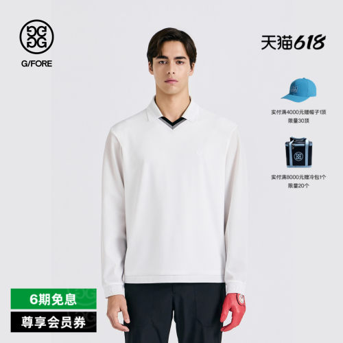 G/FORE吉福官方早秋新品男士高尔夫服装SUMMER LS POLO长袖POLO