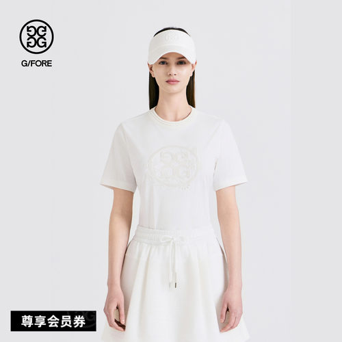 GFORE吉福官方秋季新品女士高尔夫服饰 CREWNECK T-SHIRT T恤衫