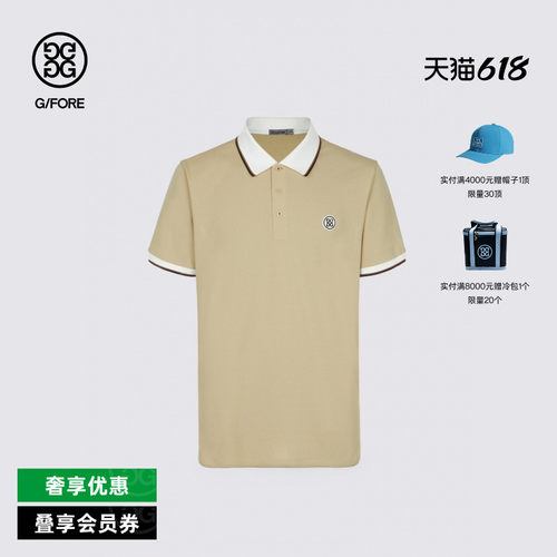 G/FORE吉福官方秋冬男士高尔夫服装SOLID PIQUE短袖POLO衫