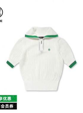 G/FORE吉福官方女士高尔夫服装ZIP KNIT短袖针织衫