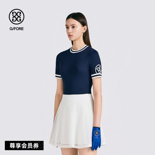 G/FORE吉福官方春夏新品女士高尔夫服装MOCKNECK T-SHIRT短袖T恤