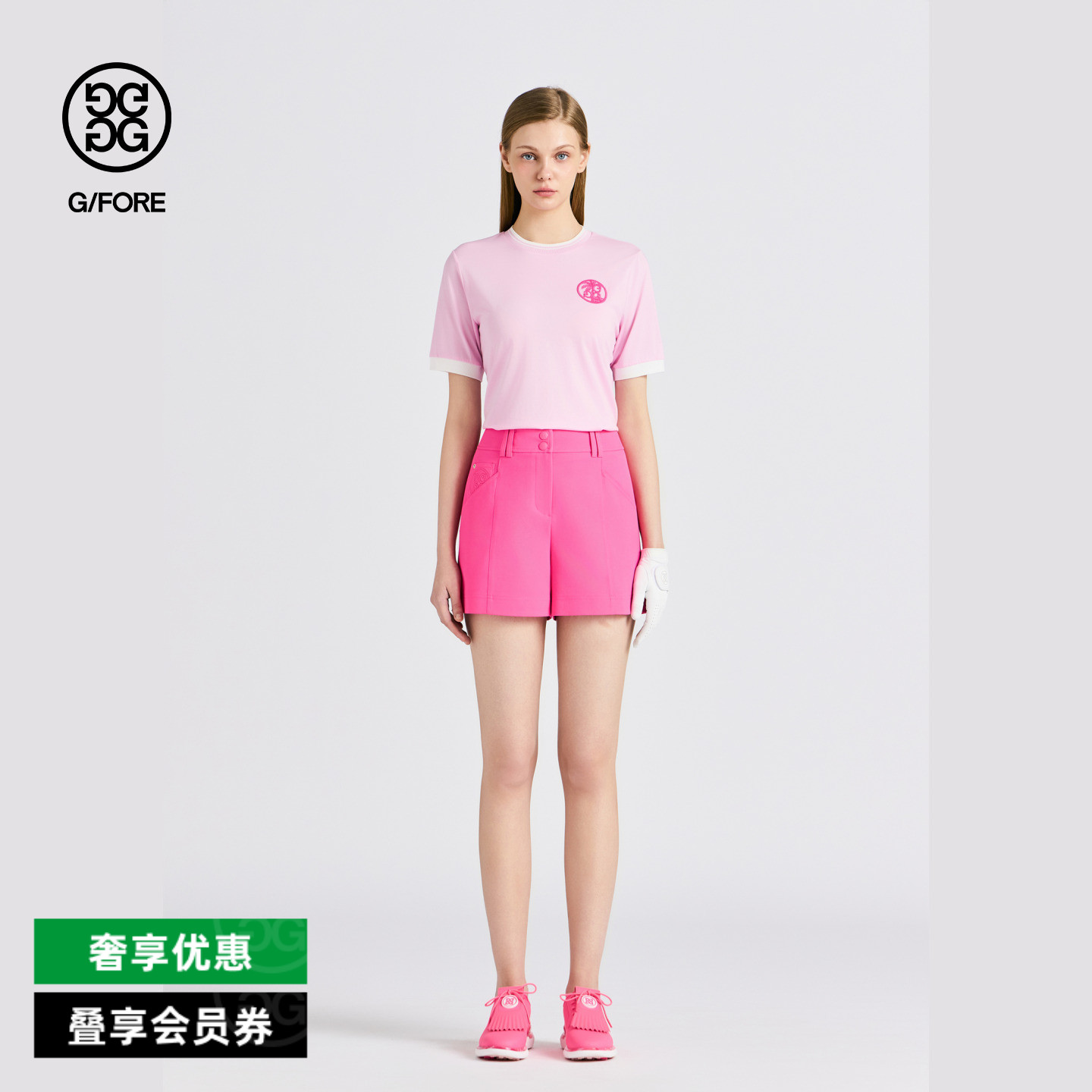 G/FORE吉福官方女士高尔夫服装CREWNECK短袖T恤衫图片