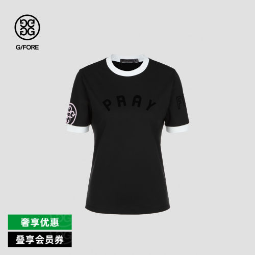 G/FORE吉福官方女士高尔夫服装G/HIGH CREWNECK短袖T恤