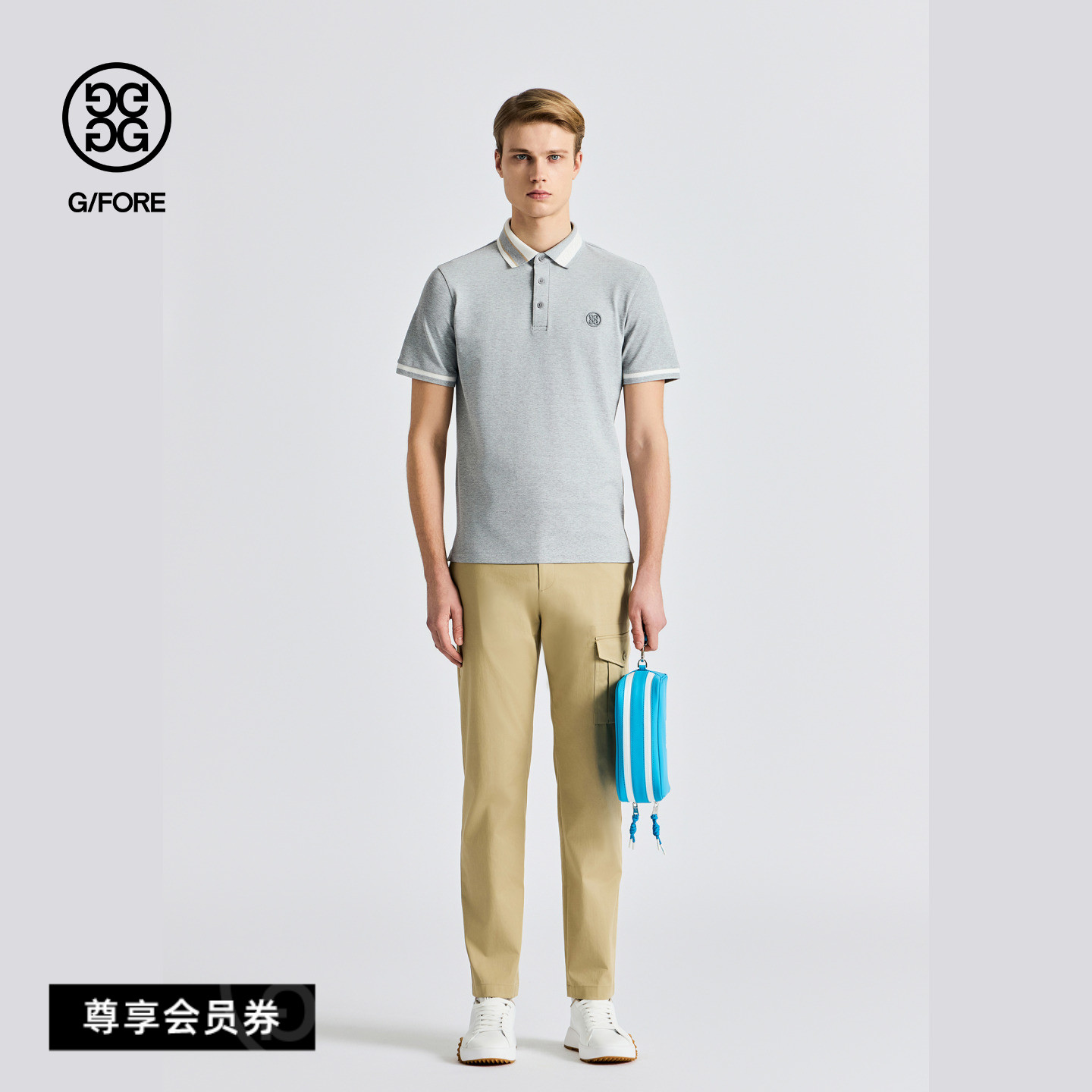 G/FORE吉福官方春夏新品男士高尔夫服装COLLAR-POINTED短袖POLO衫