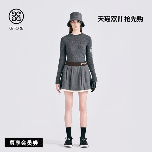 GFORE吉福官方秋季新品女士高尔夫服饰STRIPE FLARE SKORT裙裤