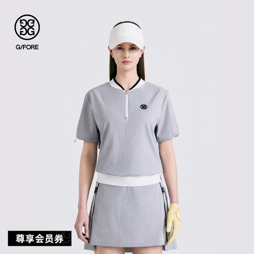 G/FORE吉福官方春夏新品女士高尔夫服装SEERSUCKER套头T恤衫