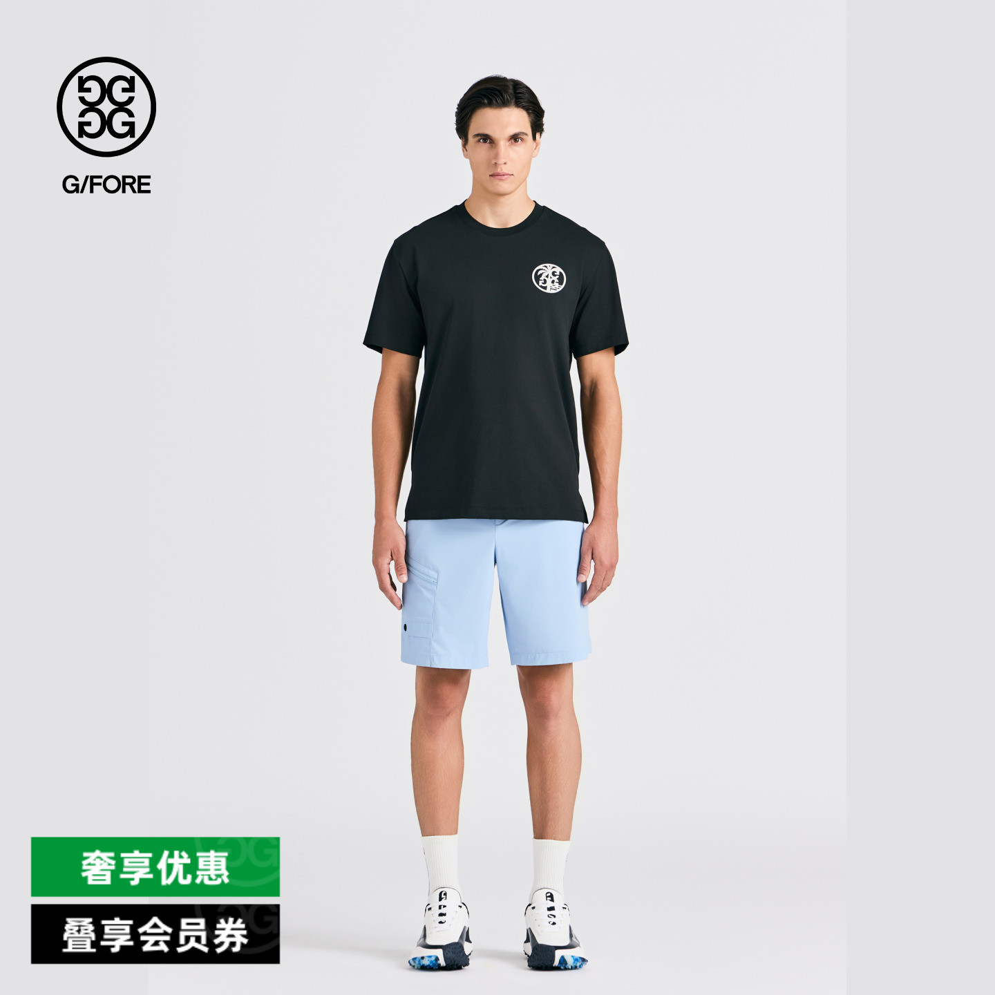 G/FORE吉福官方男士高尔夫服装CREWNECK T-SHIRT短袖T恤图片